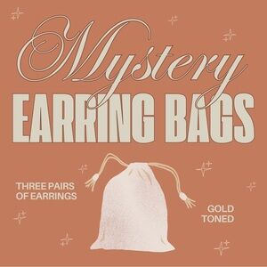 Gold Toned Mystery Earring Bags